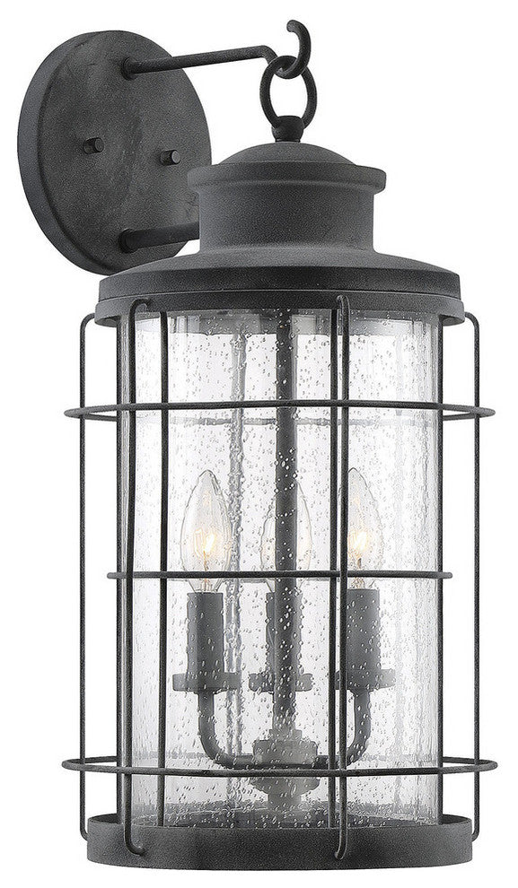 Savoy House 5-2671-88 Fletcher 3 Light Outdoor Wall Lantern, Oxidized Black