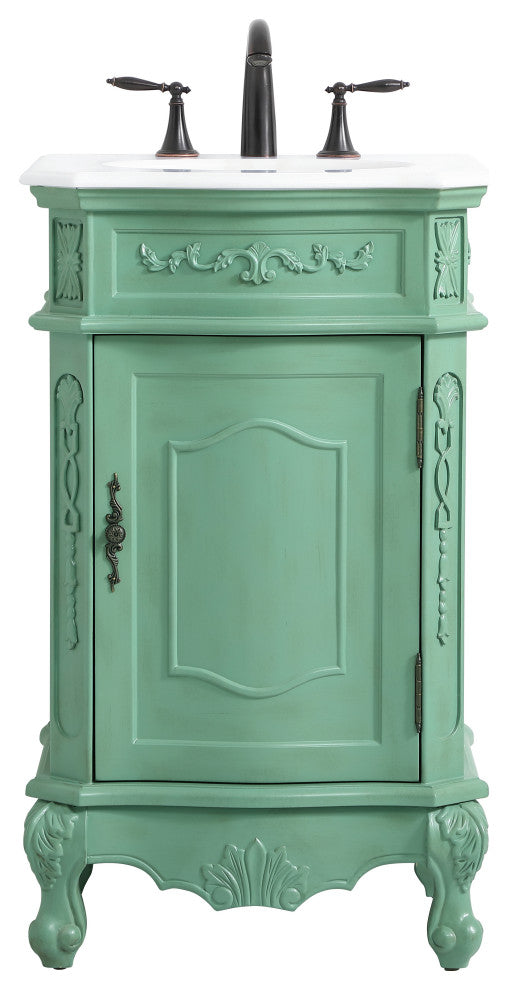 Bathroom Vanity, Vintage Mint, 21", Single Sink