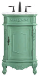 Bathroom Vanity, Vintage Mint, 21", Single Sink