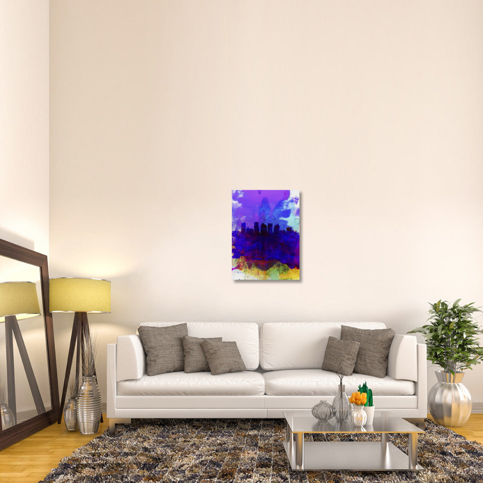 "Phoenix Watercolor Skyline 1" Fine Art Print
