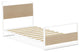 Erie Wood Bed Frame, 4 Wood Legs, Powder Coating White