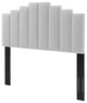 Headboard, King Size, Velvet, Light Gray, Modern Contemporary, Bedroom