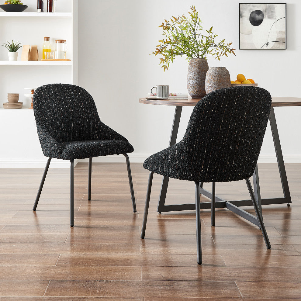 Katrisa Fabric Dining Side Chair,, Set of 2, Zenith Black