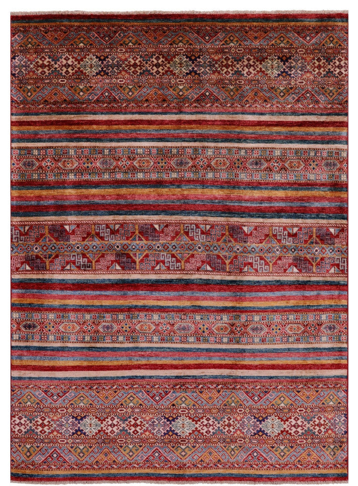 5' 9" X 7' 11" Khorjin Super Kazak Handmade Rug Q5505