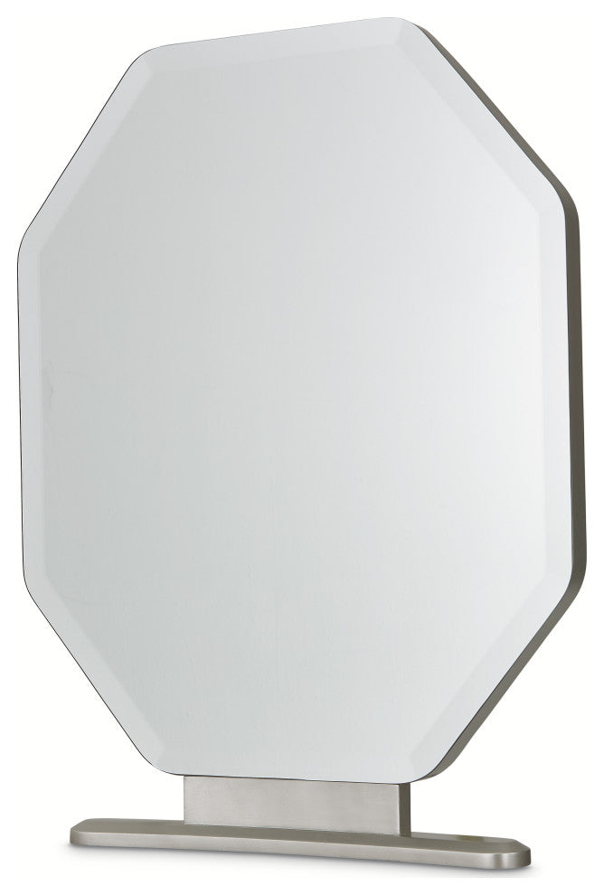 Lanterna Vanity With Mirror, Silver Mist
