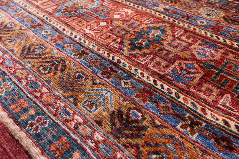 6' 7" X 9' 6" Super Kazak Khorjin Hand Knotted Rug Q5509