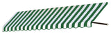 Awntech 3' Dallas Retro Acrylic Fabric Fixed Awning, Forest/White Stripe
