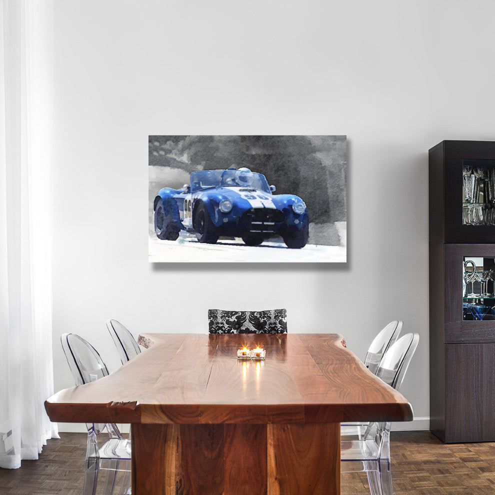 "1964 AC Cobra Shelby Racing Watercolor" Fine Art Print
