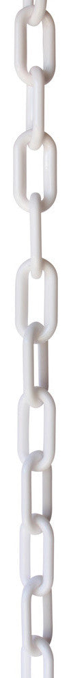 Plastic Standard Link Barrier Chain, Various Finishes, 2 Sizes, White, U50