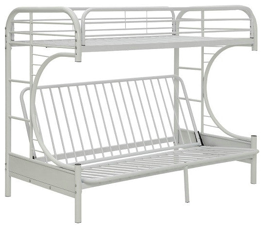 Cabot Twin XL over Queen Futon Bunk Bed, White