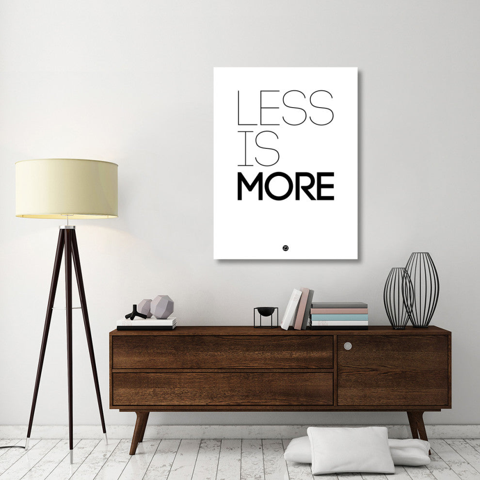 "Less Is More Poster White" Fine Art Print