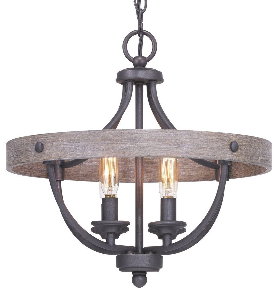 Gulliver Collection 4-Light Semi-Flush Convertible, Graphite