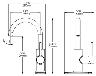 LKAV3021LS Elkay Avado Single Hole Bar Faucet with Lever Handle Lustrous Steel