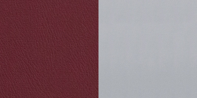 Silver Slat Back Metal Restaurant Barstool, Burgundy Vinyl Seat