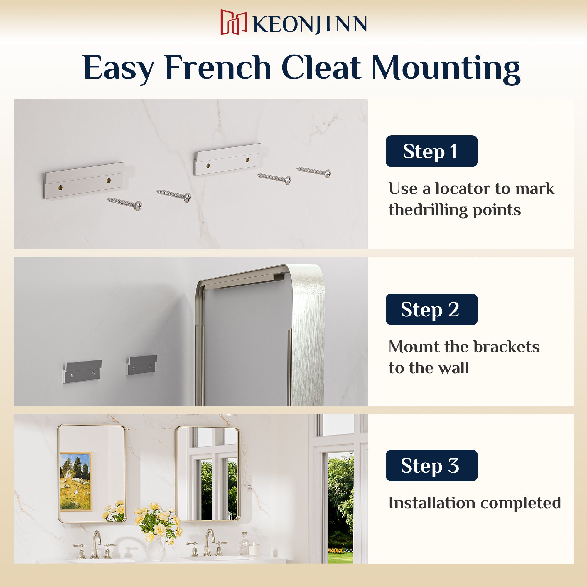 Metal Frame Decorative Rectangular Wall Mount Mirror, Sliver, 30"x36"