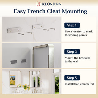 Metal Frame Decorative Rectangular Wall Mount Mirror, Sliver, 30"x36"