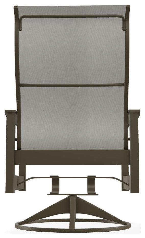Leeward Sling Outdoor Swivel Rocker, Augustine Oyster/Beachwood