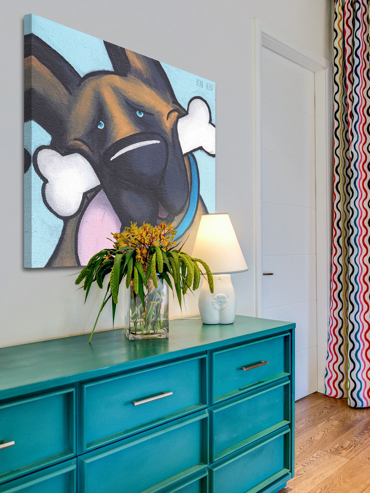 Marmont Hill, "Bonehead Shepherd" by Mike Taylor Print on Wrapped Canvas, 24x24