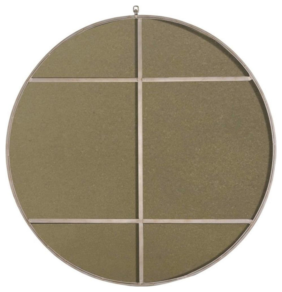 Elegant Decor Rowan 48" Rectangle Metal Frame Hooked Mirror in Silver