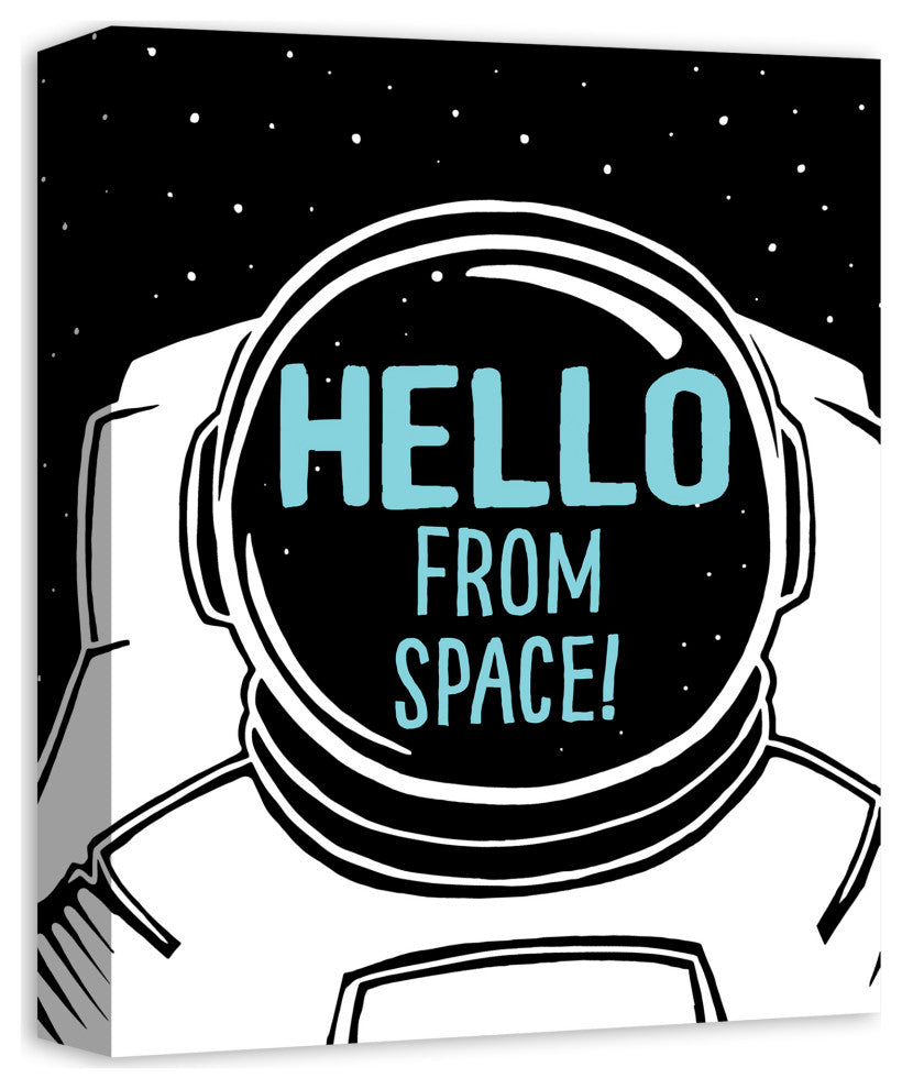 Hello From Space 11x14 Canvas Wall Art