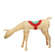 44" Pre-Lit Rustic Burlap Feeding Reindeer Christmas Decoration