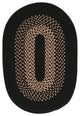 Colonial Mills Madison MD44 Jet Black Traditional Area Rug, Oval 5'x8'