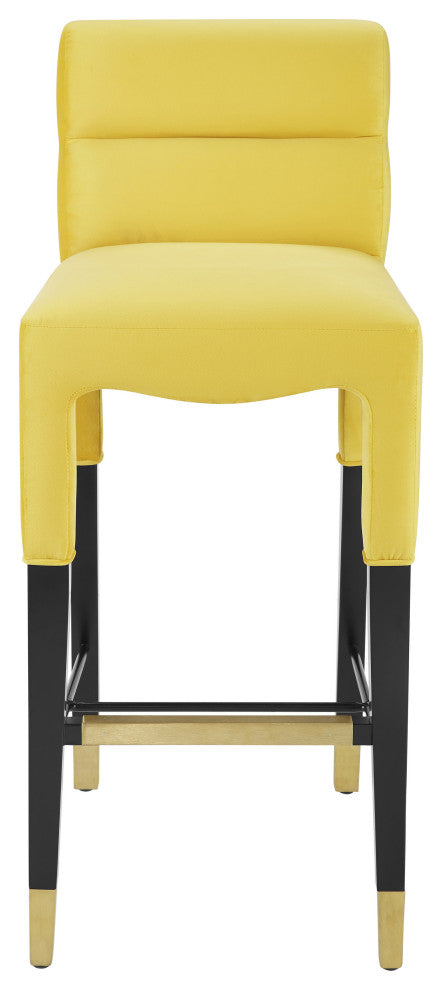 Taylor Burnt Gold Velvet Barstool