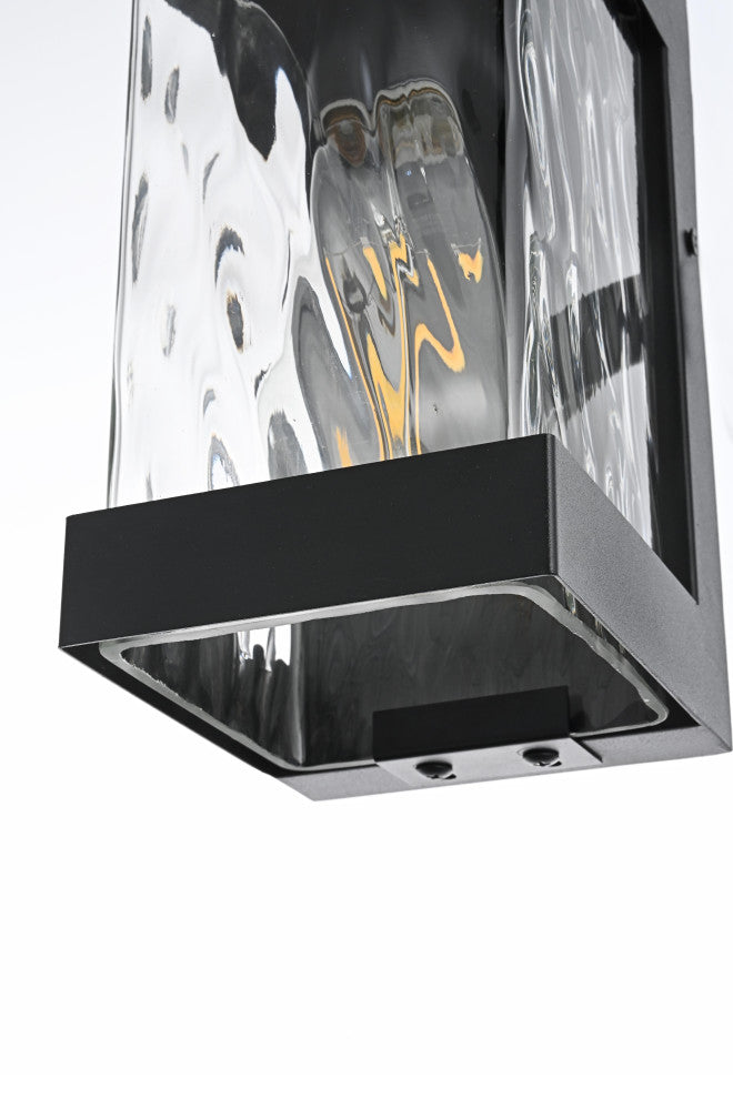 Home Living 9" Outdoor Wall Sconce, Black