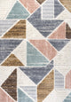 Aileen Geometric Scandi Colorblock Carved Multi 3'x5' Area Rug