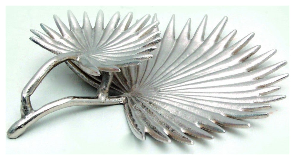 Contemporary Double Leaf Design Serving Tray