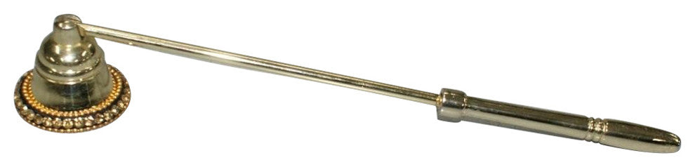 Elegance Candle Snuffer Gold Finish With Amber