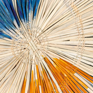 3D Sun Plate Palm Wall Sculpture, Artisan Crafted, Malawi, Multicolor, 27"