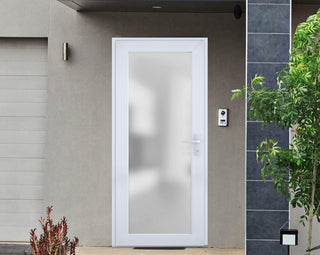 Exterior Prehungdoor Manux 8102 White Silk