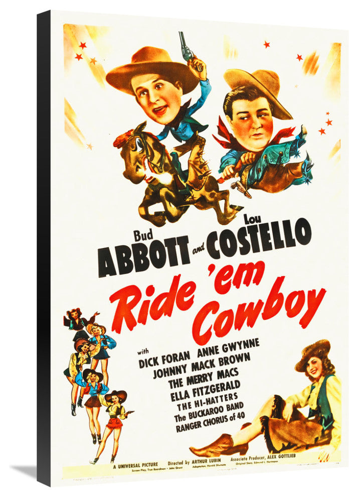"Abbott & Costello - Ride Em Cowboy" Canvas by Hollywood Photo Archive, 20x30"