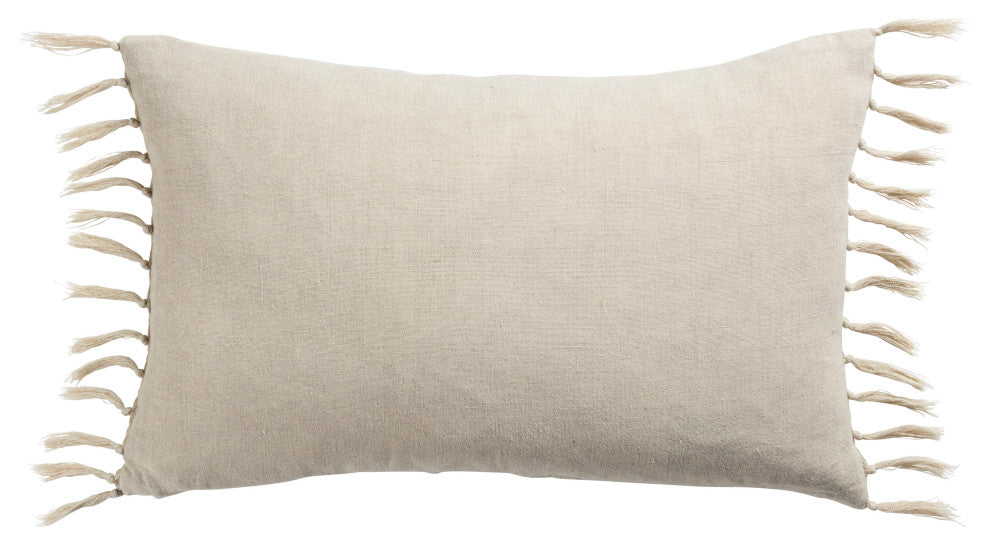 Jaipur Living Majere Solid Light Gray Poly Fill Pillow 13"X21" Lumbar
