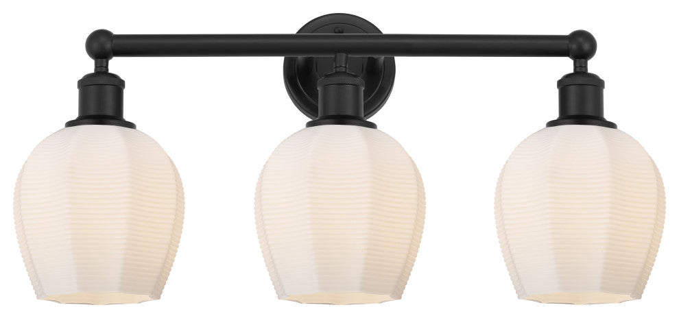 Innovations 616-3W-BK-G461-6 3 Light 23.75" Bath Vanity Light, Matte Black