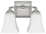 Capital Lighting 2 Light Vanity Fixture, Brushed Nickel