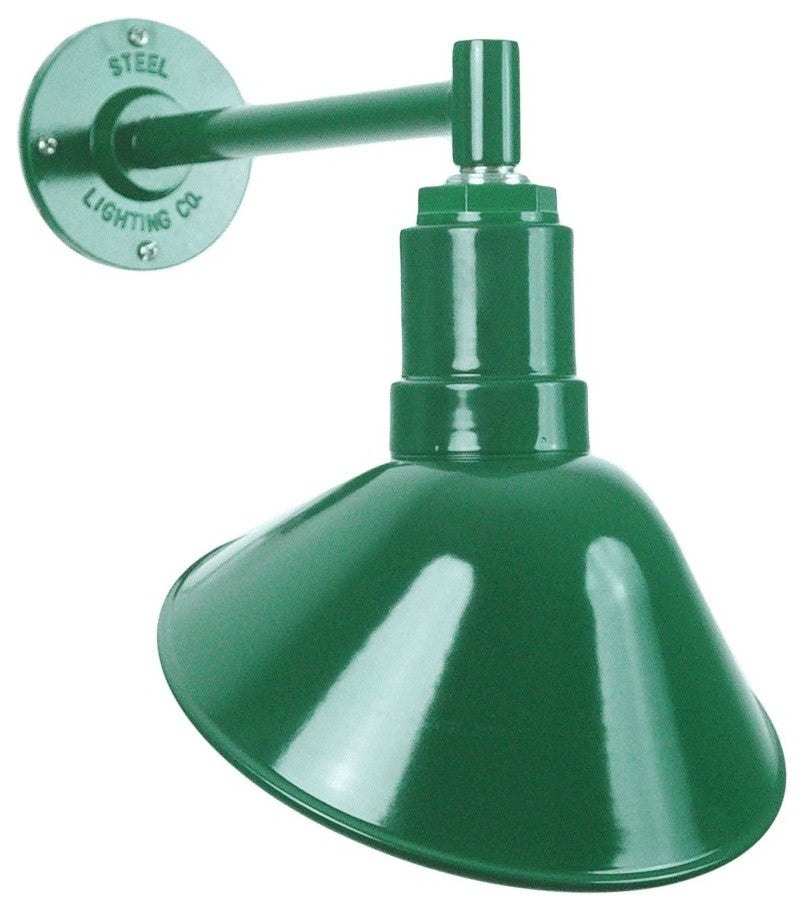The Del Rey Barn Light - Short Angled Sign Light, Green