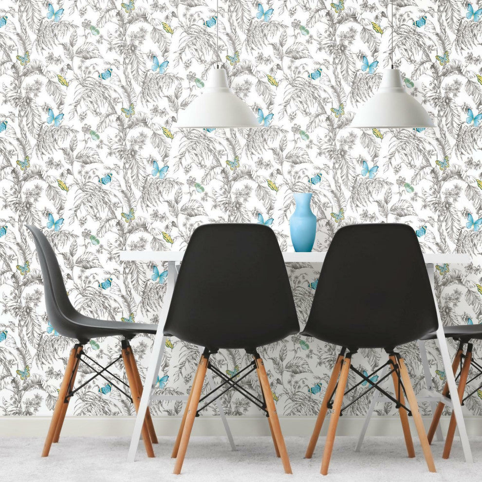 Butterfly Sketch Peel & Stick Wallpaper