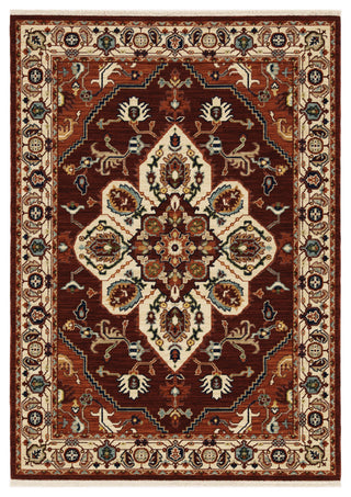 Oriental Weavers Lilihan Indoor Rug Red/ Ivory 5'3" X 7'6"