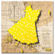 'White on Yellow' Canvas Art by Roderick Stevens