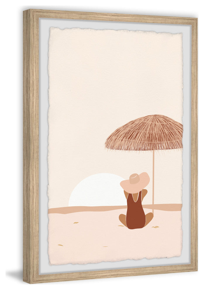 "Under a Nipa Hut" Framed Painting Print, 12x18