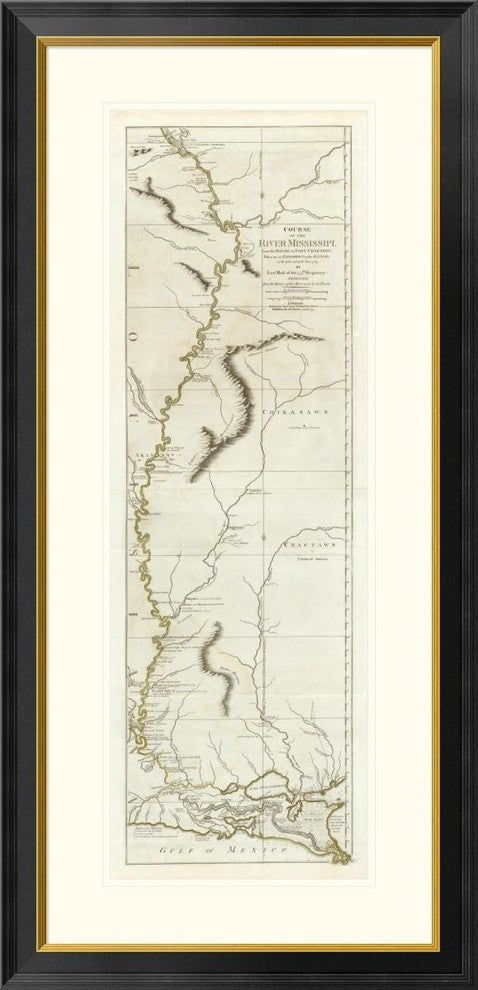 Course, The River Mississipi, From The Balise To Fort Chartres, 1775, 22"x46"