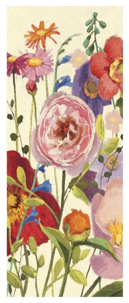 "Couleur Printemps II Panel I" Digital Paper Print by Shirley Novak, 14"x32"