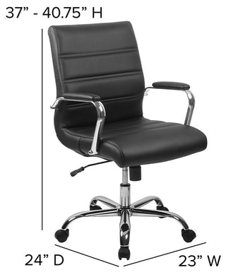 5-Piece Oval Conference Table Set With 4 LeatherSoft Executive Chairs, Mahogany