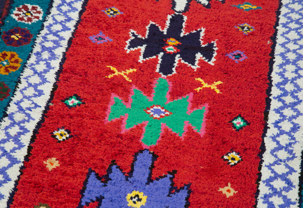 Rug N Carpet - Handmade Oriental 2' 11" x 12' 2" Tribal Runner Rug
