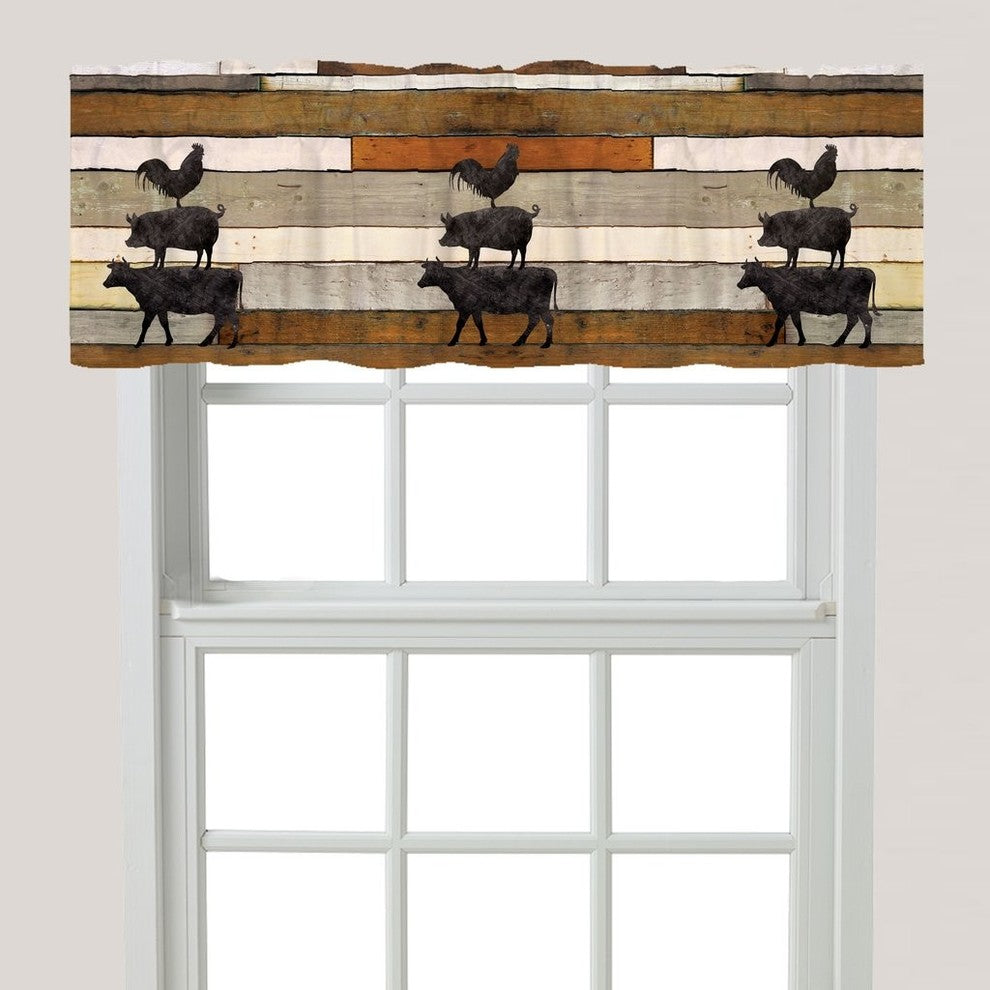 Farmhouse Animals Window Valance