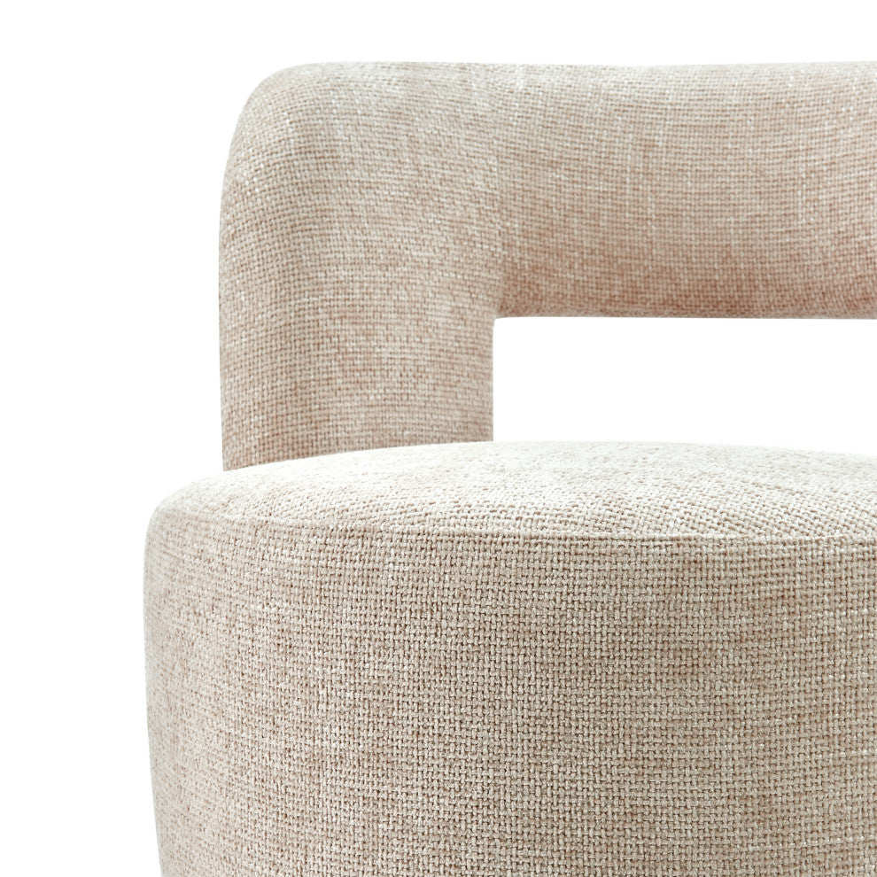 Jazzlyn Fabric Swivel Accent Chair, Grenada Cream