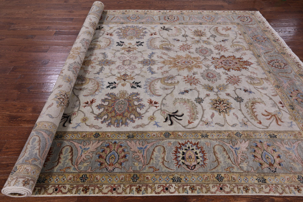 8' 10" X 12' 1" Persian Tabriz Hand-Knotted Wool Rug Q9015