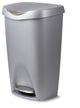 Umbra 084200-410 Brim Step Waste Can Nickel, 50 L Capacity